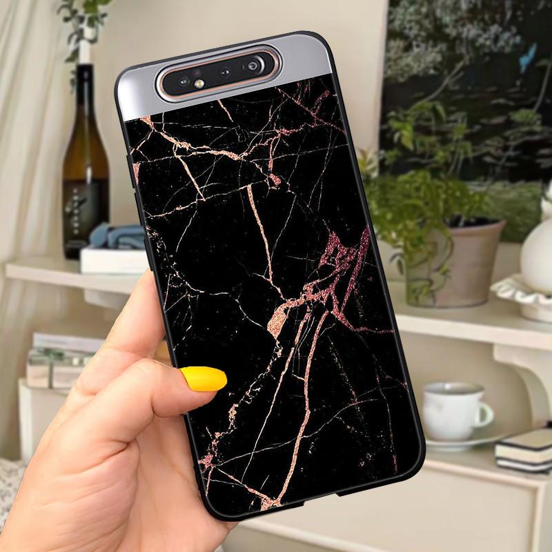 Case For Samsung A80 Case Soft Silicone Cartoon Back Cover For Samsung Galaxy A80 GalaxyA80 A 80 A805 Fundas shell Black coque