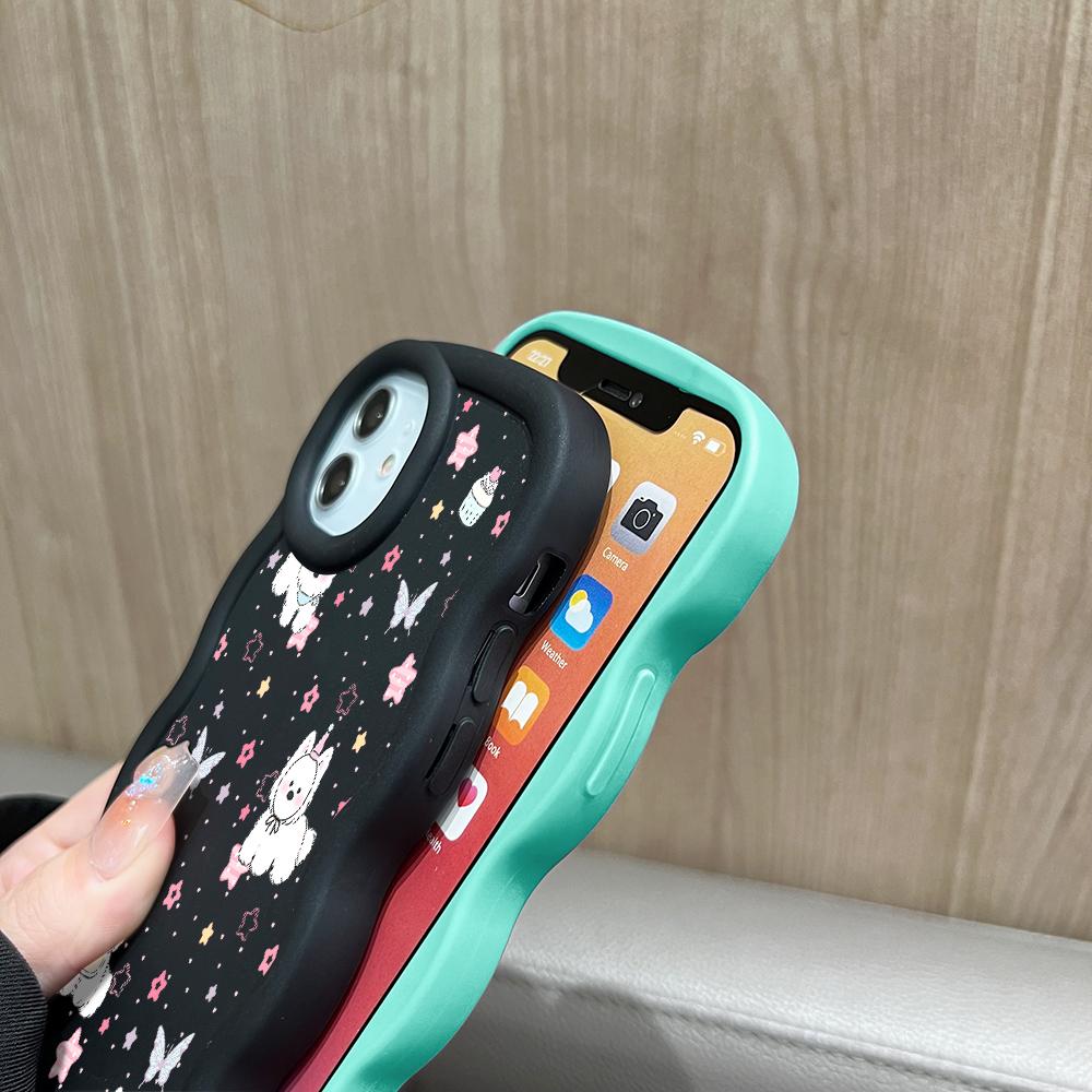 Окрашенный узор Big Wave Edge Мягкий силиконовый материал Macaron чехол для телефона противоударный защитный резиновый чехол для iPhone Huawei Honor Infinix Tecno