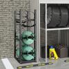Refrigerant Tank Rack, with 2 x 30lbs and Other 3 Small Bottle Tanks, Cylinder Tank Rack 12.79x12.99x47.12 in, Refrigerant Cylinder Rack and Holders