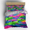 Bright green frogs, foliage. Bedding sets Duvet cover sets Duvet covers Pillowcases(1 * Duvet Cover 2 * Pillowcases, without duvet insert)
