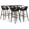 VidaXL Bar Set 5 Pcs Pub Furniture Bistro Table and Chairs Counter Set Home Bar Furniture 3057459