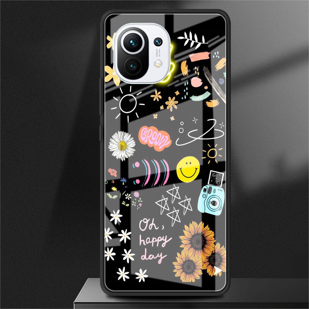 Moon Astronaut Glass Case For Xiaomi Poco X3 NFC 11 Lite 11T F3 M3 For Redmi Note 11 10 9 8 Pro 10S 9S 9A 9C Phone Cover