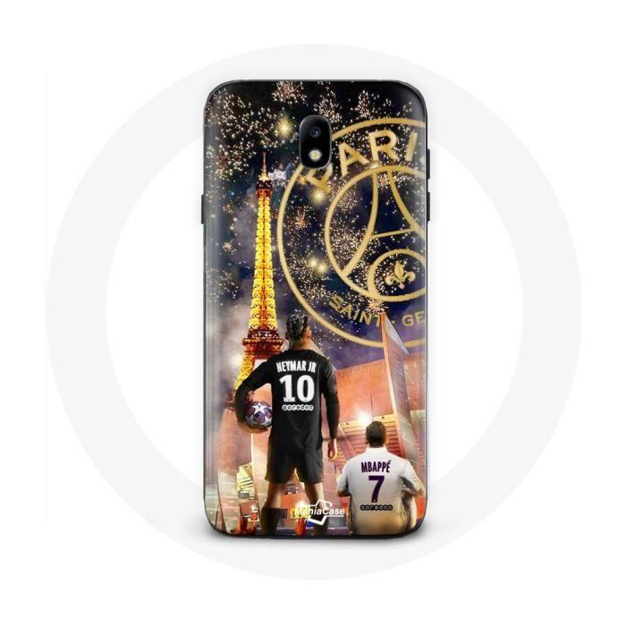 Coque pour Samsung Galaxy J5 2017 PSG Neymar et Mbappé Joyeux noël