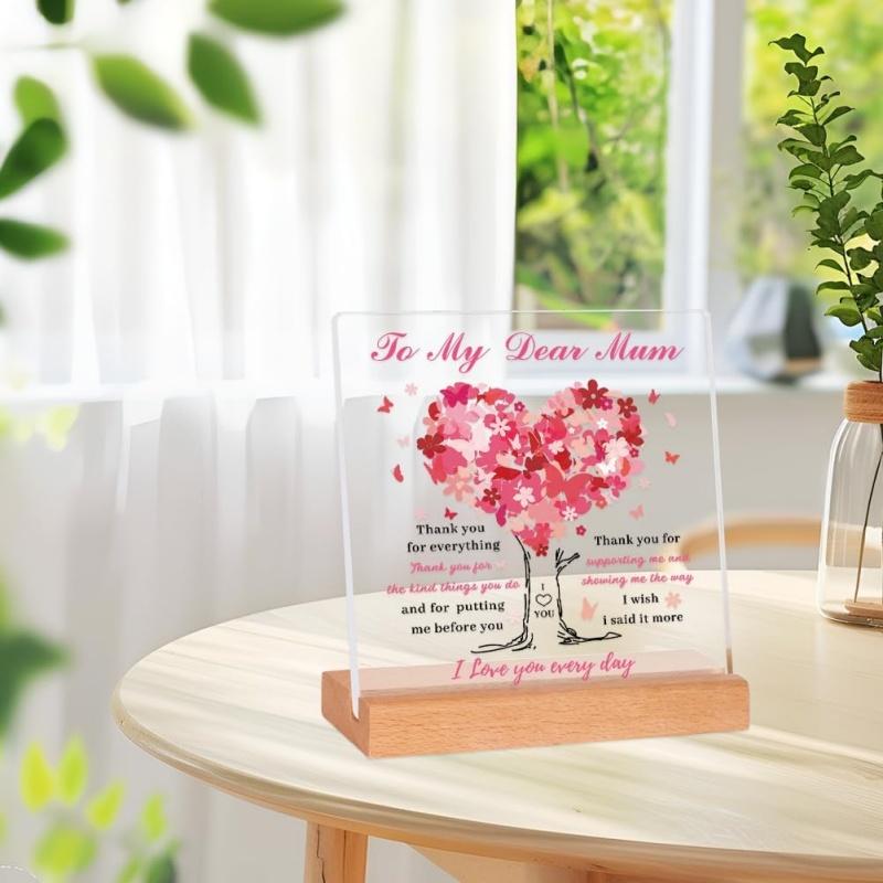 Acrylic Desk Plaque Decor Sign Birthday Mother's Day Gift for Mum from Daughter