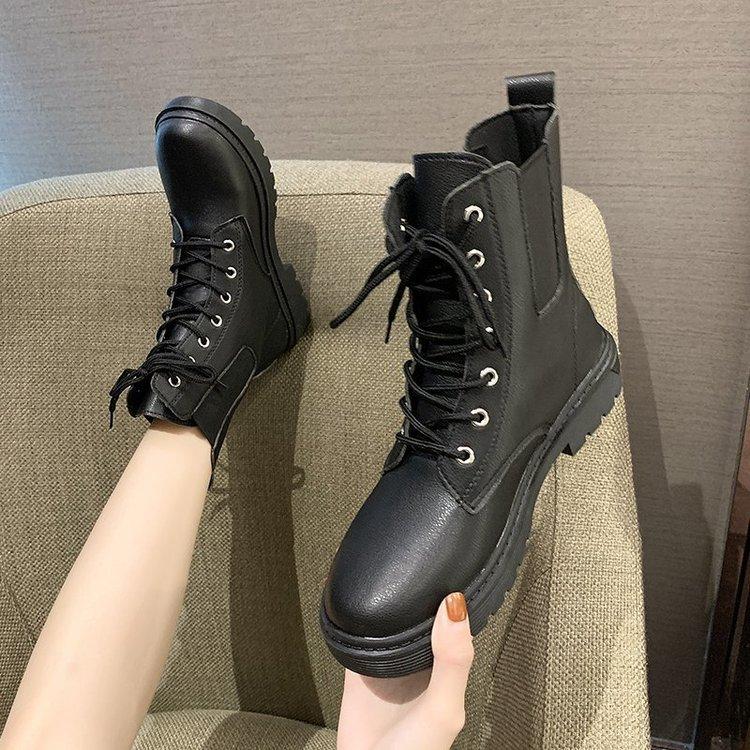 Botas женские мотоциклетные ботильоны на танкетке женские на платформе со шнуровкой весенние черные кожаные оксфордские туфли женские 2024 Botas Mujer