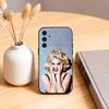 Чехол для телефона M-Madonna Ciccone для Samsung S25,24,23,22,30,21,10,9,Ultra,Plus,Lite,FE,4,5 G Мягкий черный чехол