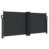 Retractable Side Awning Black 100 x 1000 cm