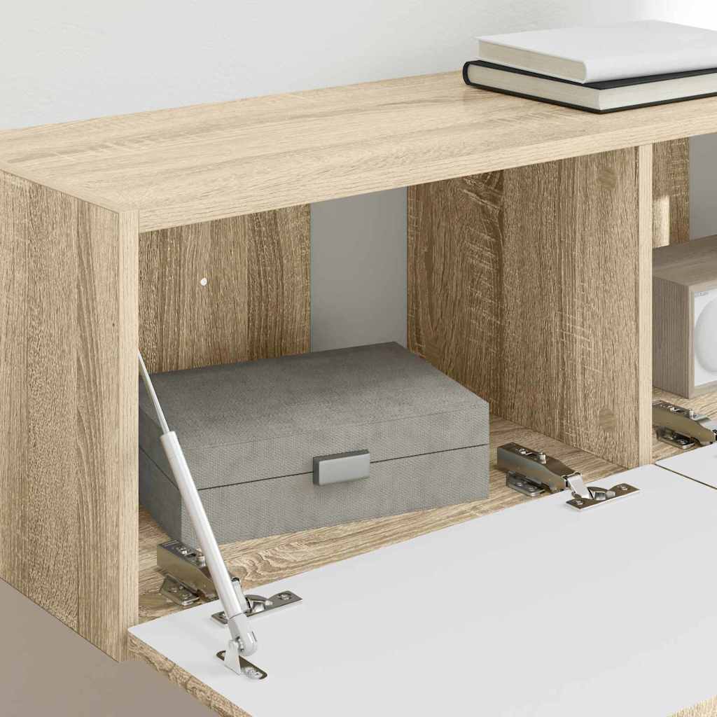 TV Wall Cabinet 2 pcs Sonoma 98 x 31 x 29.5 cm Particleboard