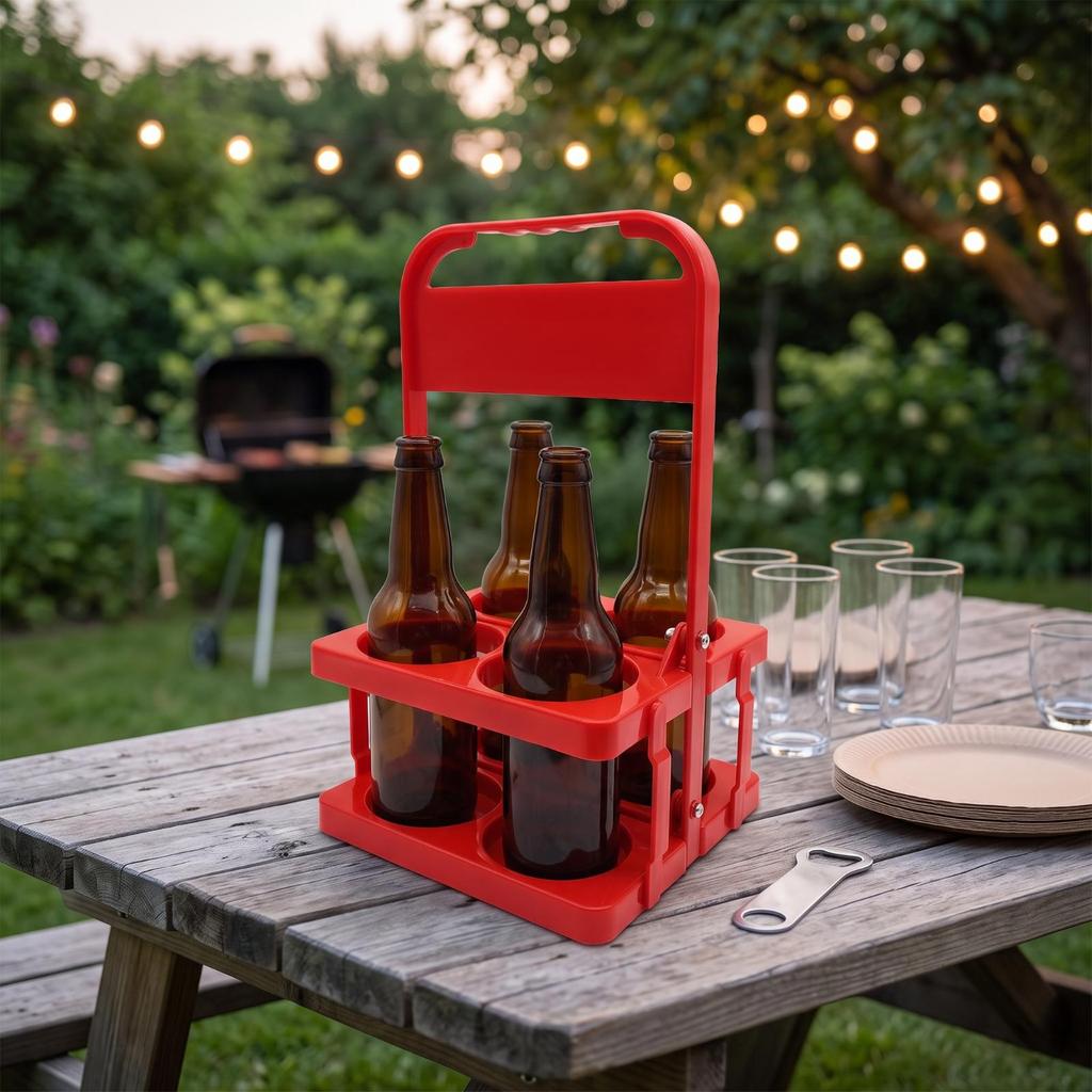 Compact Beer Carrier Rack Lightweight Bottle Convenient Holder