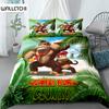 Monkey Cartoon Donkey Kong Duvet Cover Set King Queen Double Full Twin Single Size Bed Linen Set
