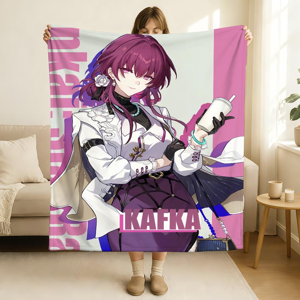 Игровое одеяло Honkai Star Rail Кафка Мягкое и приятное для кожи Для дивана Кровати Дневного сна Покрывало Всесезонное Одеяло