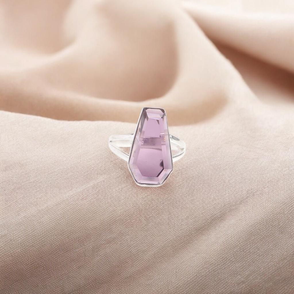 Amethyst Gemstone 925 Sterling Silver Jewelry Handmade Engagement Ring For Women RR-47-4