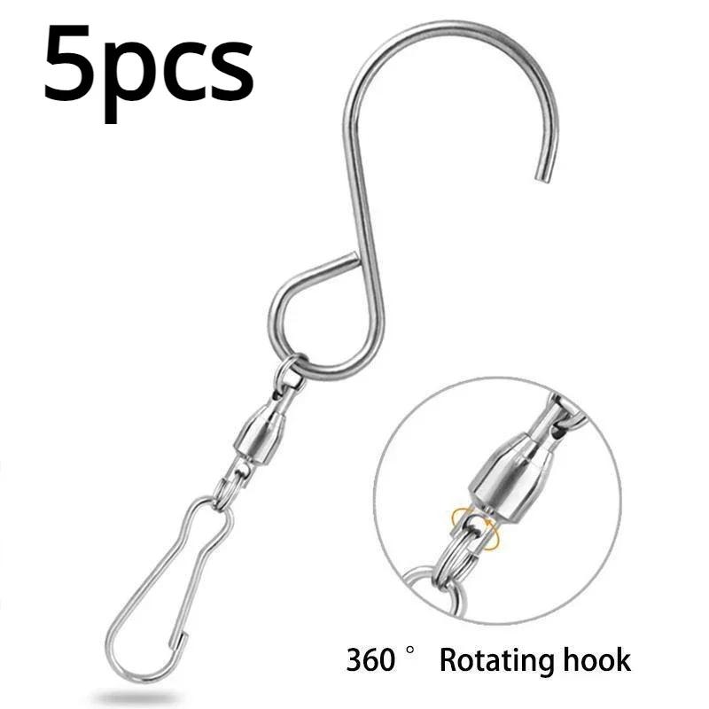 20/1Pcs Swivel Hooks Clips for Hanging Wind Spinners Wind Chimes Crystal Twisters Party Tools Kitchen Bedroom Rotating S Hooks