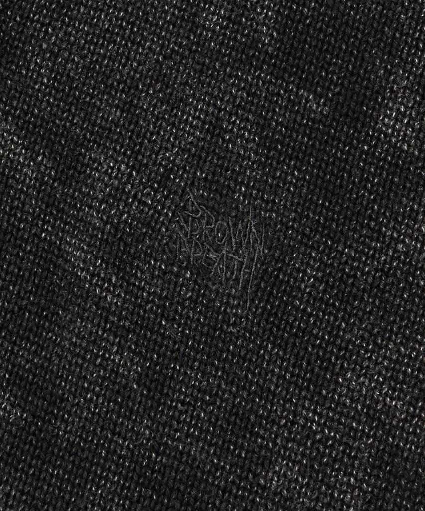 Brownbreath Tag Пигментный Вязаный Худи на Молнии - Угольный