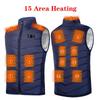 Мужской умный жилет с подогревом 21-го района - Зимний USB электрический подогрев с контролем постоянной температуры
