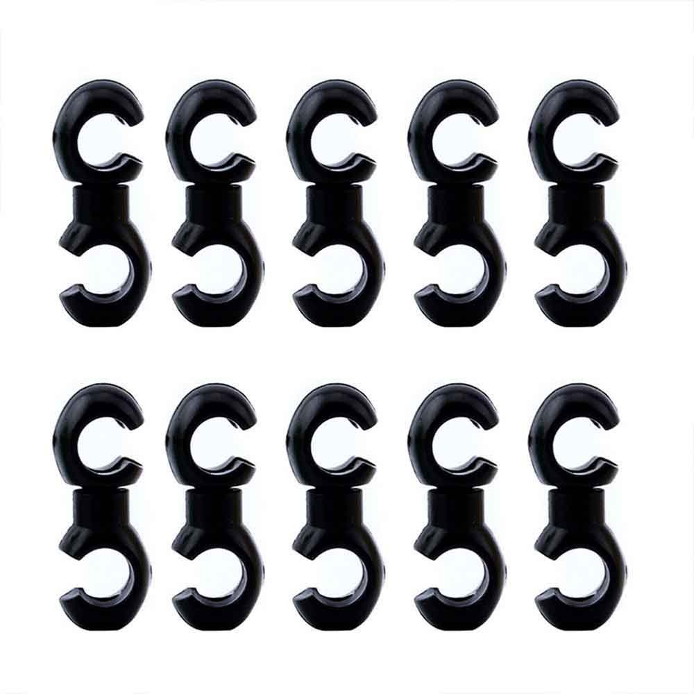 10Pcs Bike Cross Line Clips Mountain Road Bicycle Brake Gear Cable Clips Rotating S Style Hook Clips Cycling Replacement Parts