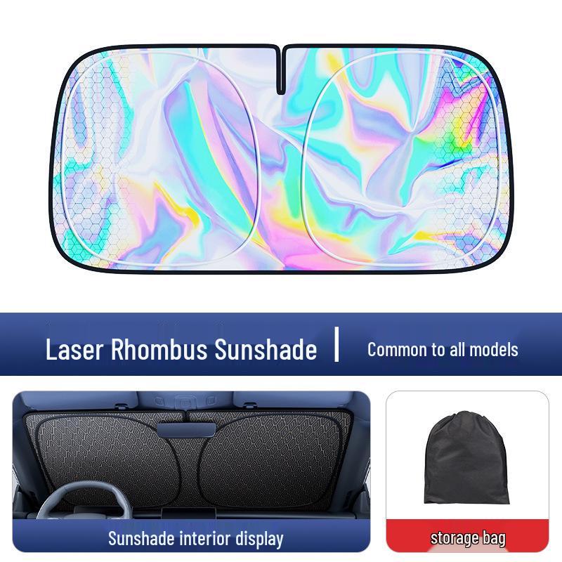 Car Sunshade Blackout Curtain: Laser Heat Protection for Windshield & Side Windows