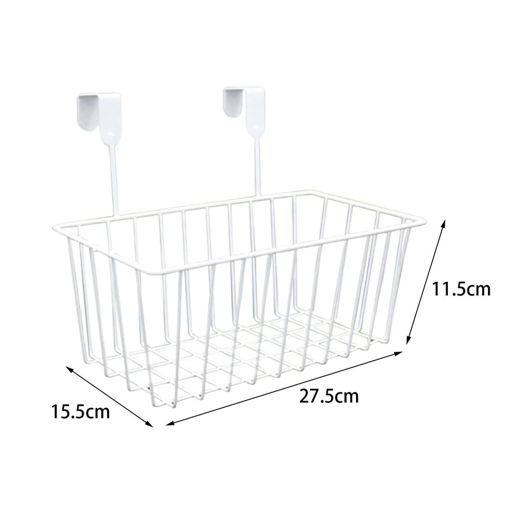 Сетчатые корзины для хранения с крючками на дверце шкафа, органайзер из проволочной корзины, подвесной органайзер для хранения вещей на кухне, в ванной комнате, коробка-органайзер
