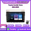8 Inch 2 Din Android Car Radio Multimedia Video Player for Toyota Corolla Verso 2004-2009 With Button Knob WiFi 1+32GB