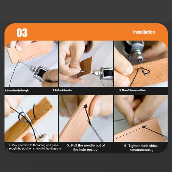 Набор шила для шитья кожи, ручной швея, набор инструментов для ремонта кожи с иглами, гаечный ключ, отвертка, ручной швейный инструмент для кожи, плотная ткань, кожа своими руками
