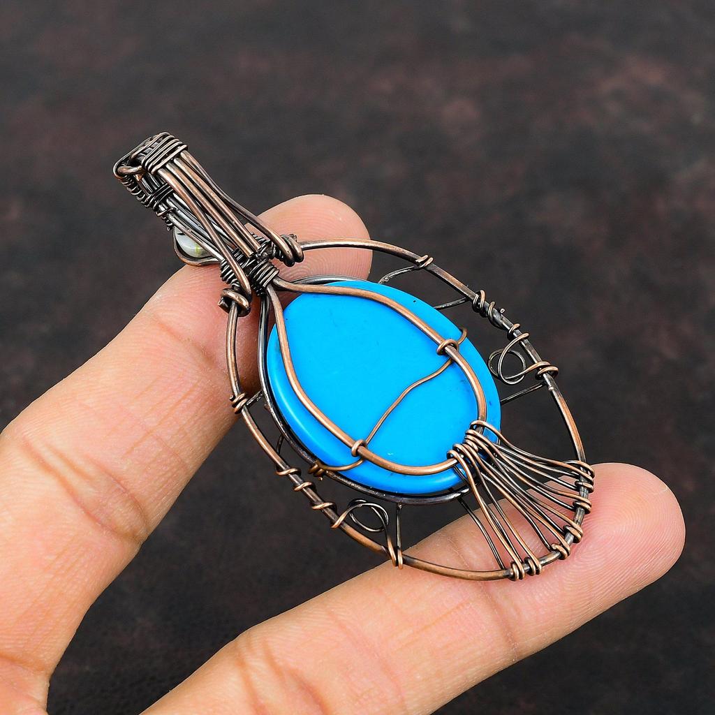 Дурной глаз Спящая красавица бирюзовый кулон медная проволока обернутый кулон радуга лунный камень кулон драгоценный камень ручная работа медные украшения для подарков