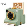 Coffee Decoration Accessories 3D Printed Latte Art Camera, Manual Powder Printer with Handheld Stencil Machine Template Cards, Cocoa Cinnamon