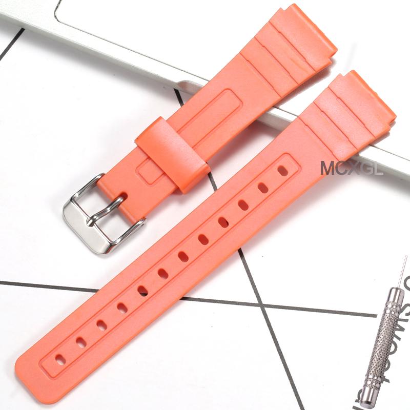 Смоляные Аксессуары для Часов Подходят для Casio F-91W F-84 F-94 F-105 Мужской Сменный Ремешок Водонепроницаемый Ремешок для Часов Резиновый Ремешок