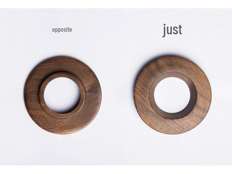 Деревянный держатель для кофейных фильтров из массива дерева для V60/Origami - Конус и основа для кекса, Совместим с V01/V02