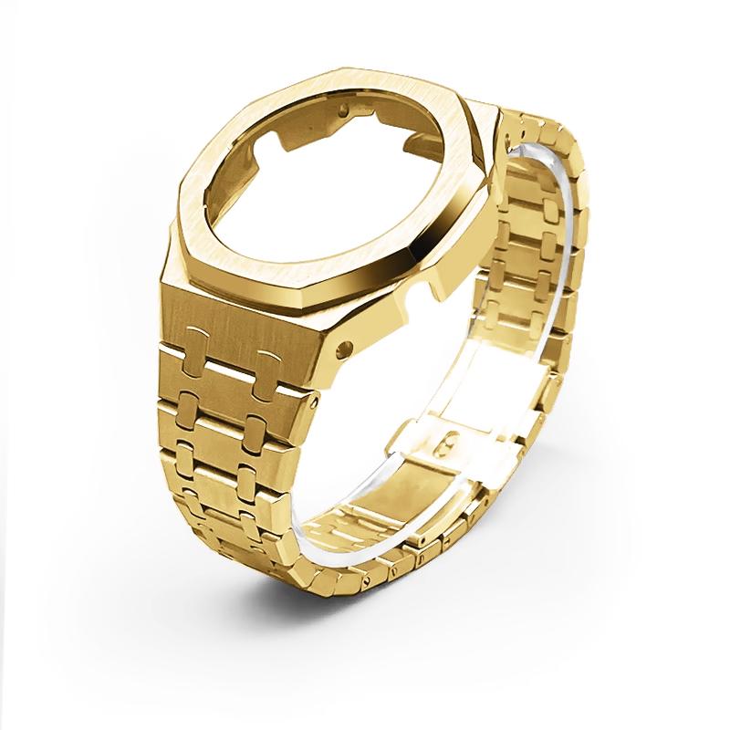 Модификационный Комплект GA2100 Корпус Часов и Ремешок из Цельной Нержавеющей Стали Для Casio G-SHOCK GA-2100 GMA-S2100 GM-2100 Мужской Металлический Браслет