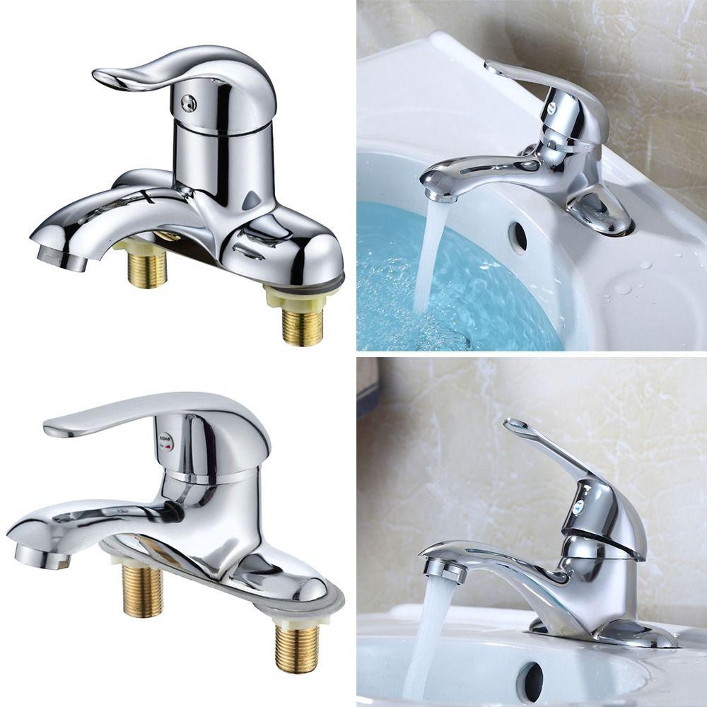 Quick Open Bathroom Taps Hot and Cold Wash Sink Tap Modern Basin Faucet