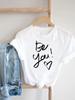 (Asian Size) Clothing T Shirt Tee Top Letter Love Style Cute Women Woman Print Fashion Female Short Sleeve Graphic T-shirts
