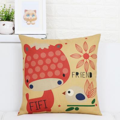 American Lovely Cartoon Cat Pillow Cover Animal Dog Home Decorative Throw Pillow Case Linen Wedding Office Sofa Cushion Cover
