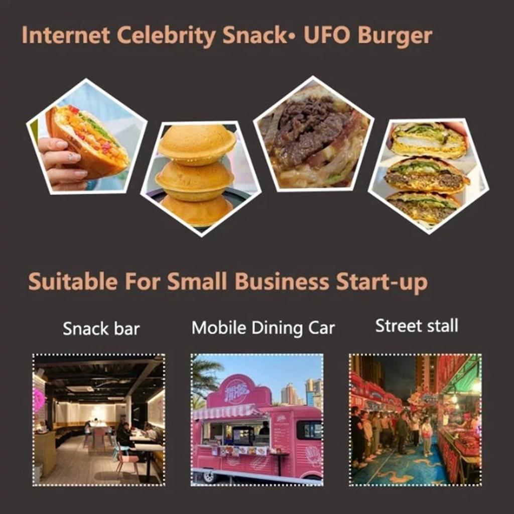 220V Hamburger Machine Burger Press Sandwich Maker 2400W Powerful Panini Press Waffle Maker