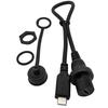 Type-C 3.0 Male To Female Flush Panel Mount Extension Cable Full Copper Core USB C Cord For Car Boat Motorcycle Dash 0.3M 1M