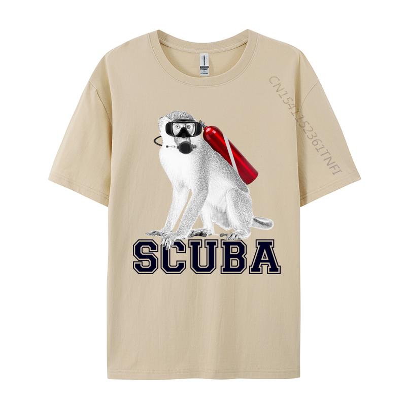 Scuba Monkey Life Футболки С Принтами На Топах Футболка Обезьяна Футболка С Обезьяной Фанки Групповые Топы Рубашки Оптовая Мода