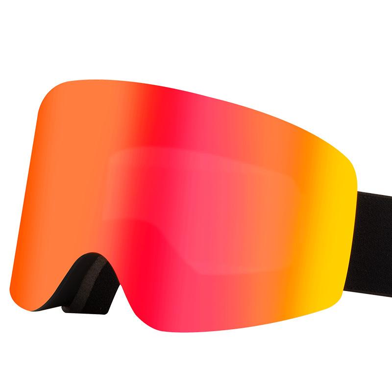 New cylindrical magnetic ski goggles, double-layer anti-fog magnetic ski goggles, snow protection goggles, mountaineering goggles