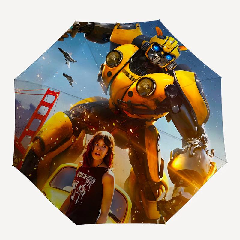 Bumblebee, Transformers Automatic Opening and Closing, 8 rib Structure Portable Umbrella, Suitable for Men and Women in All Seasons Perfect