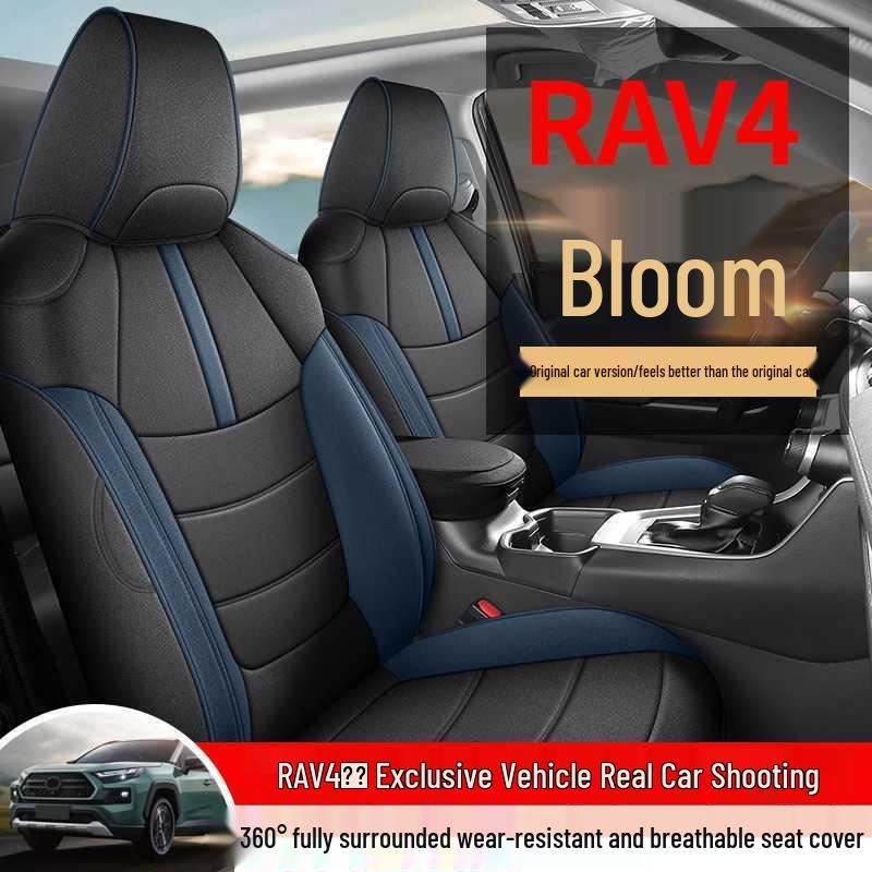 Полностью закрывающие чехлы на сиденья Toyota RAV4 из льна, всесезонные, для гибридных моделей 2020-2025 гг.