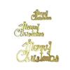 Christmas Letter Card Gold and Silver English Film Christmas Tree Decoration