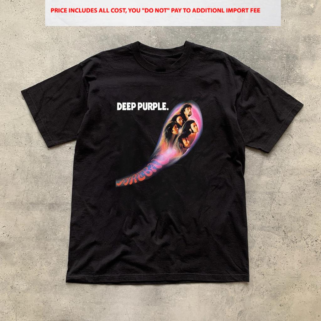 Deep Purple Группа Огненный шар Мужская Хлопок Черный S-5XL Рубашка SN132