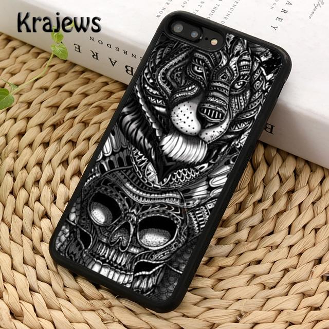 Krajews Мексиканский Сахарный Череп Мягкий Чехол для Телефона Для iPhone 17 Air 16 15 14 plus 11 12 13 pro max coque Оболочка Fundas
