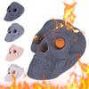 Halloween Fire Pits Skulls, Reusable Skeleton Flame Fireproof Ceramic For Bonfire, Fireplace,Barbecue Simulation Props, Skeleton Head Home Decor