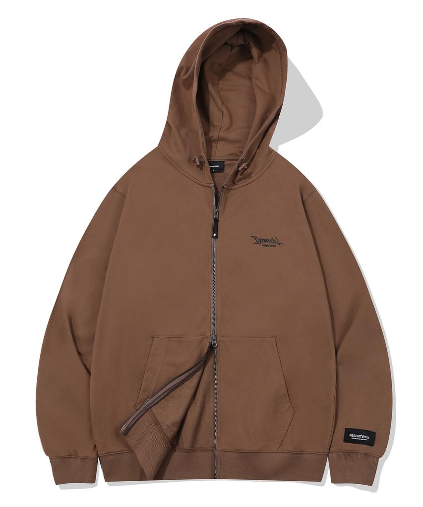 Худи на молнии с двумя бегунками Beentrill Script (Верблюд)
