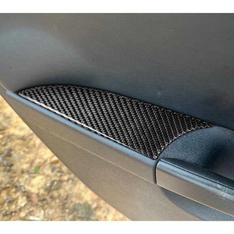 Для SEAT Leon MK2 1P Cupra FR 2005—2012 Внутренняя панель подлокотника двери Декоративная накладка интерьера / 3K Углеродное волокно + Смола / 3 мм Защита от царапин