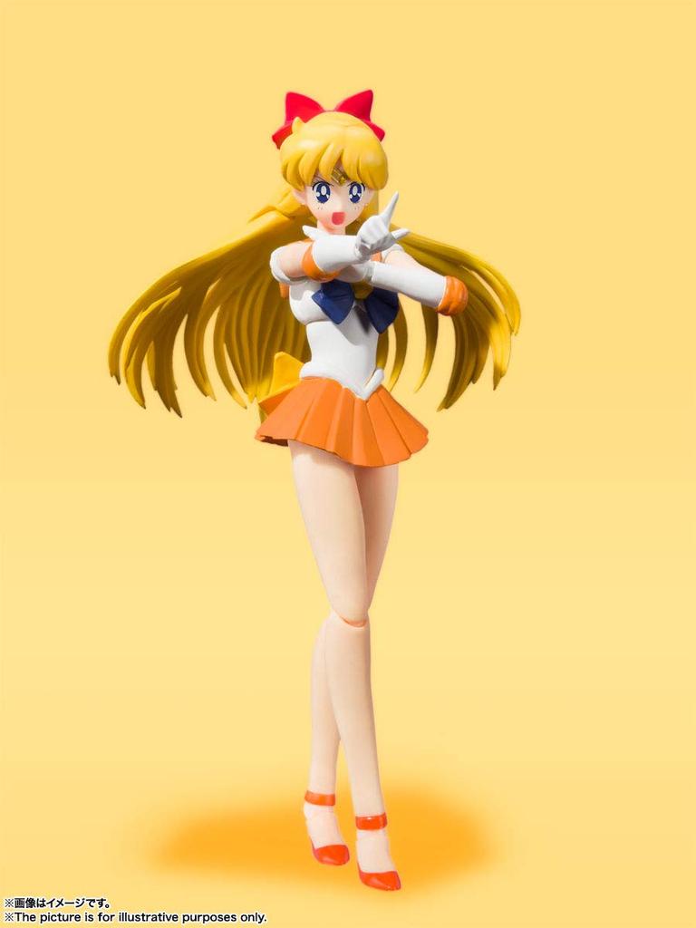 S.H.Figuarts Pretty Guardian Sailor Moon Sailor Venus -Animation Color Edition- (Rerelease) Approximately 140mm PVC & ABS Painted Movable Figure