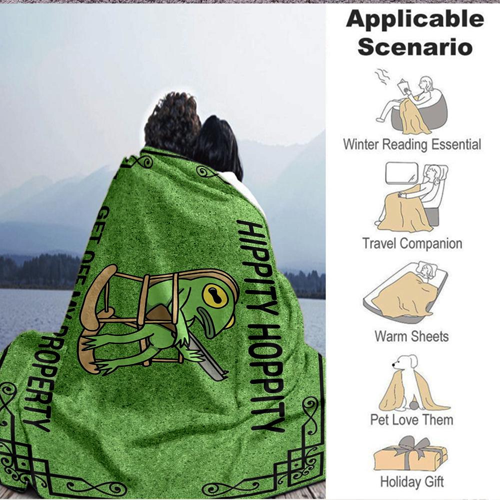 1Pc Hippity Hoppity Property Blanket Soft And Comfortable Casual Warm Camping Travel Christmas Halloween Xmas Gift M92867