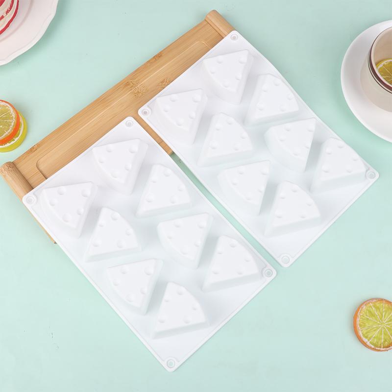 8Cavity Cheese Shaped Silicone Mould Diy Pastry Tools Cake Mold For Baking Non-Stick Kitchen Bakeware Dessert Mousse Mould