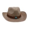 Премиальная ковбойская шляпа Прерии Солнцезащитная шляпа для путешествий и пляжа Соломенная шляпа Знаменитая соломенная шляпа