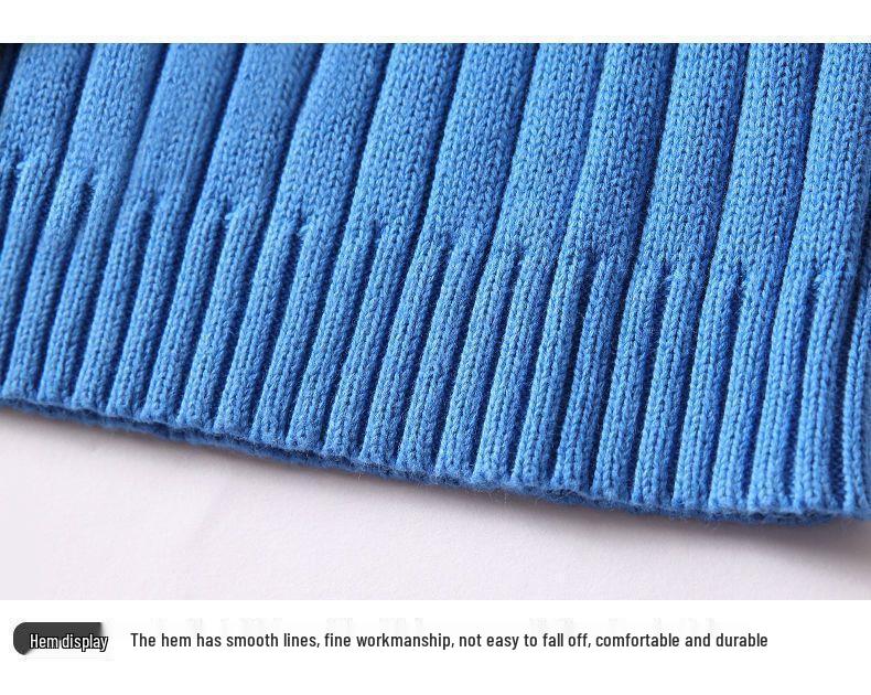 Мужской облегающий вязаный флисовый свитер с длинным отложным воротником