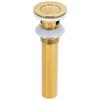 Gold Sink Drain Without Overflow Anti Clog Bathroom Faucet Wash Basin Drain Stopper